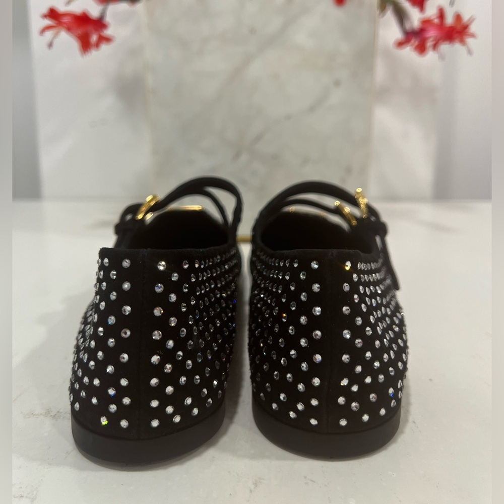 PRADA
Crystal Saffiano Dual Mary Jane Ballerina Flats - Picture 4 of 13